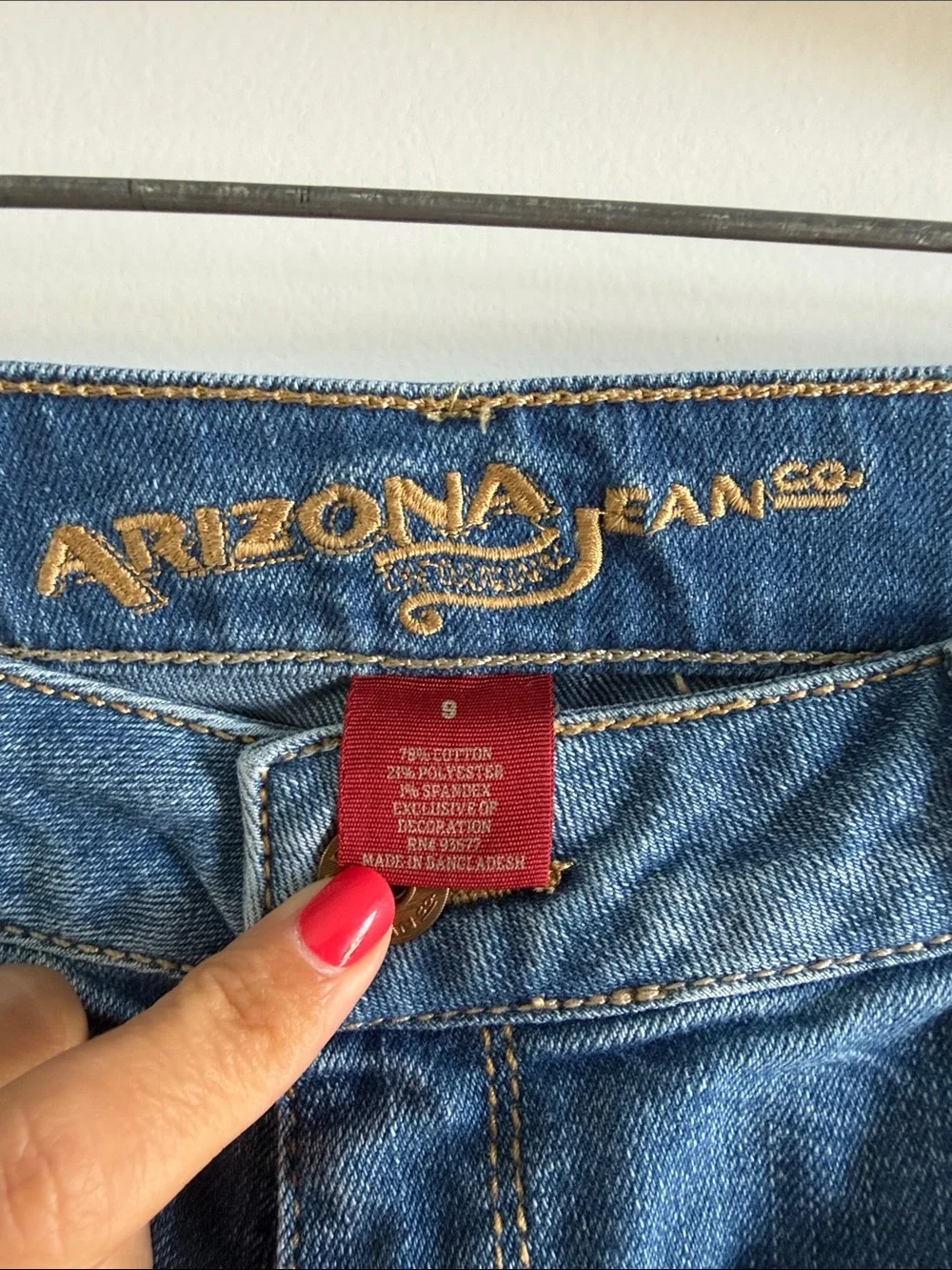 Arizona Jean Company Blue Rolled Hem Denim Shorts